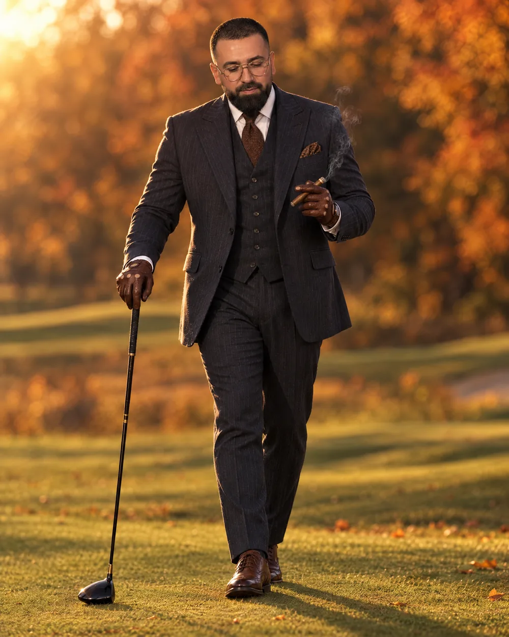 Investorhood — portret în lumina apusului, pe un teren de golf: calm și proces, nu reacție